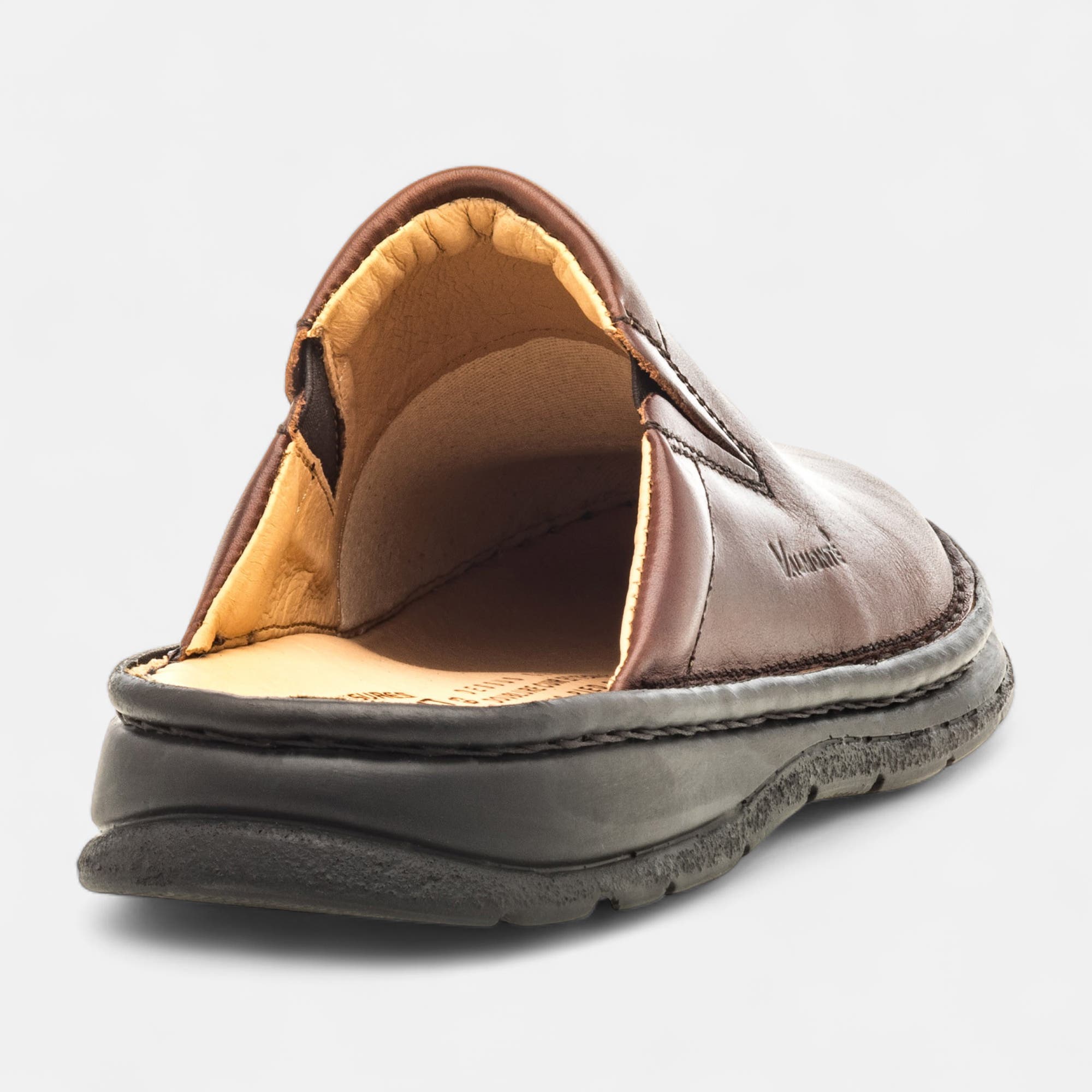 Sabots Homme en cuir cognac