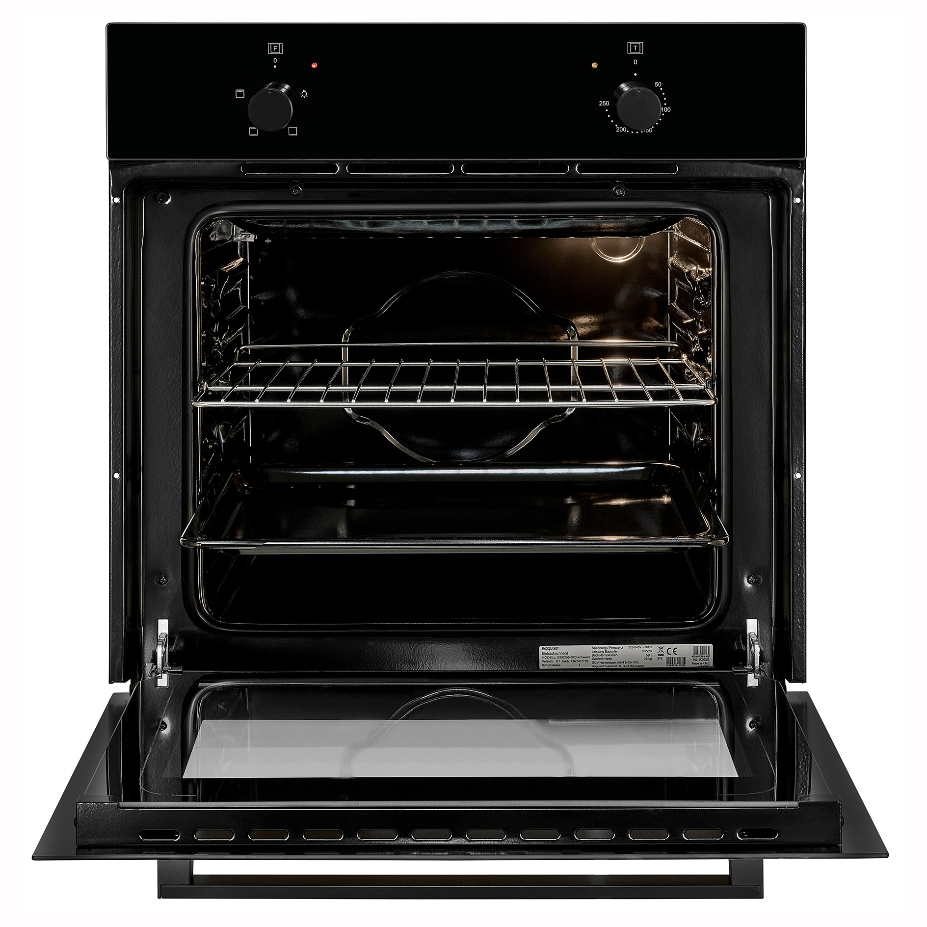 EXQUISIT Einbau-Backofen EBE 255-020 - schwarz - A