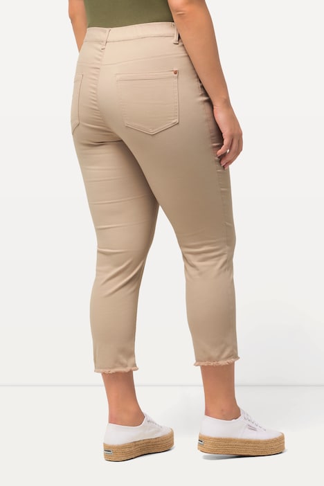 7/8-Hose Sienna, Fransensaum, schmales Bein