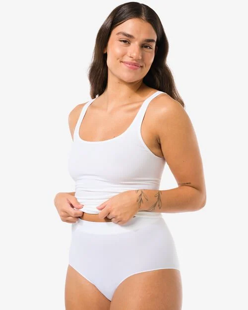 slip sans coutures femme blanc
