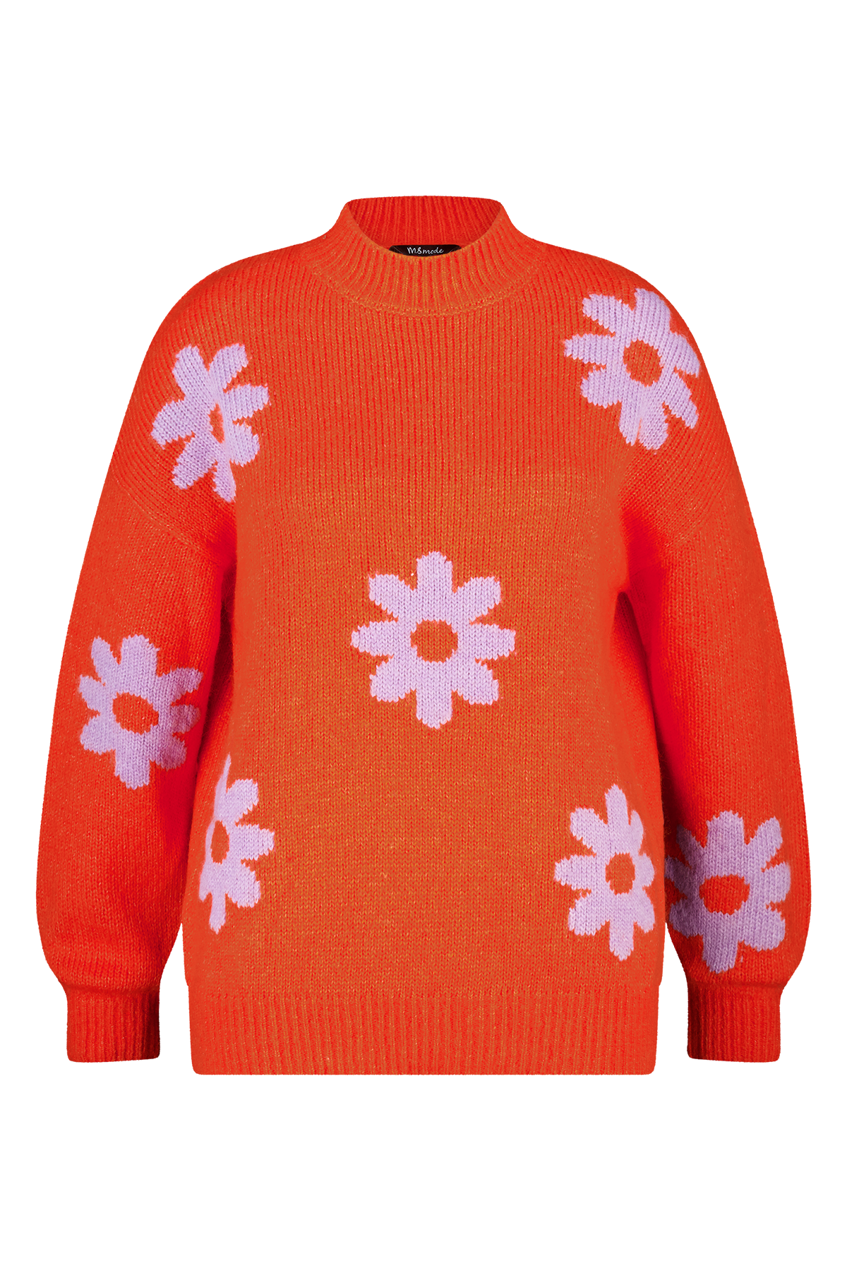 Trui met bloemen print Multi orange