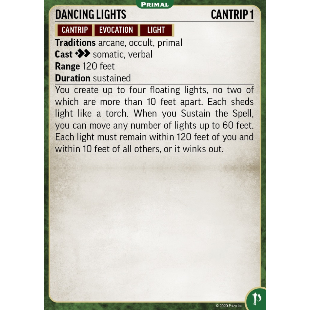 Pathfinder Second Edition - Primal Cards