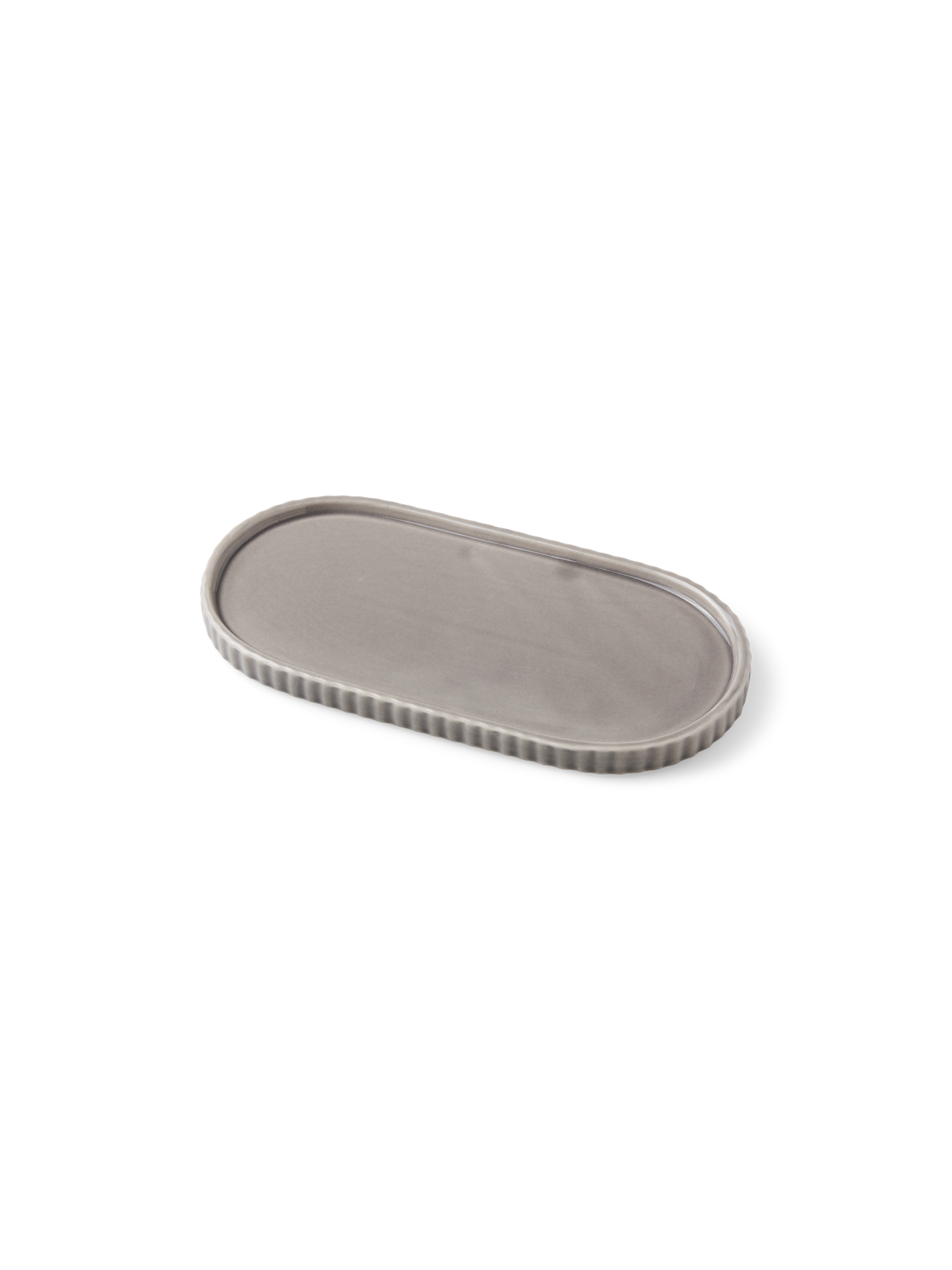 Dekorativ bakke | Porcelæn. 22,4 x 11,2 x 1,4 cm. | Off White