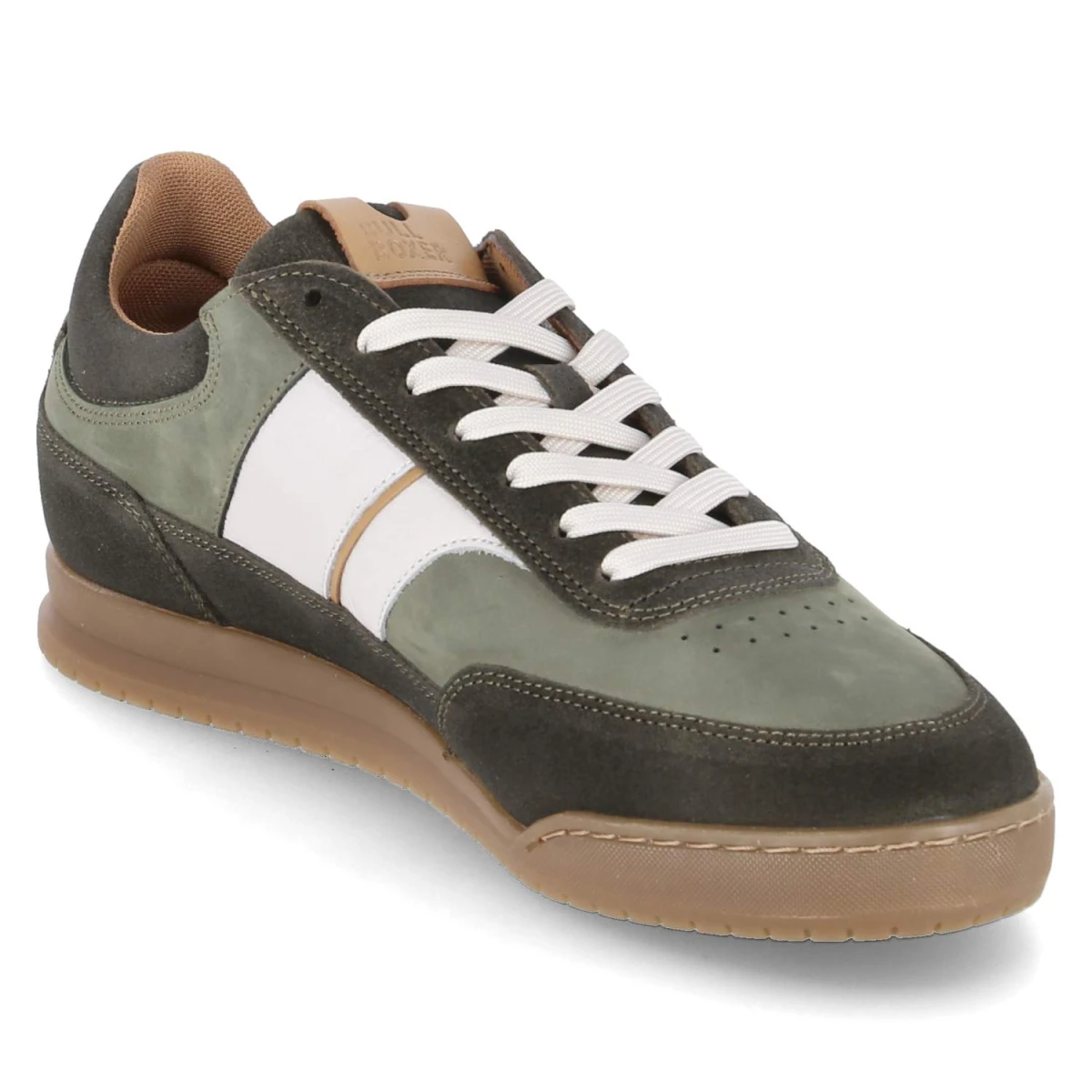 BullboxerLow Sneaker - moss green-white