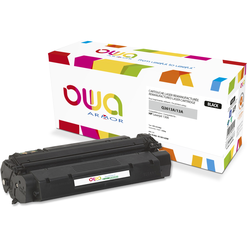 Toner remanufacturé OWA - standard - Noir - pour HP Q2613A