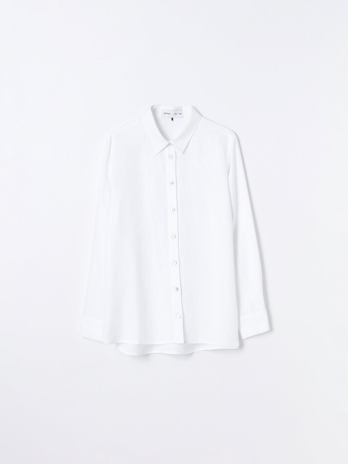Camisa rústica de linho - Branca