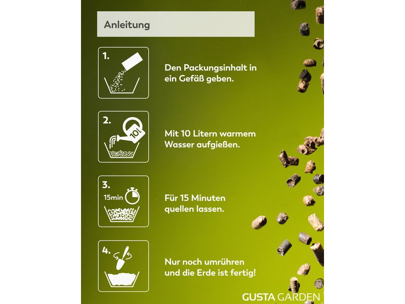 Gusta Garden Pelletierte Quellerde 9.2 kg Pelletierte Quellerde für Gemüsepflanzen