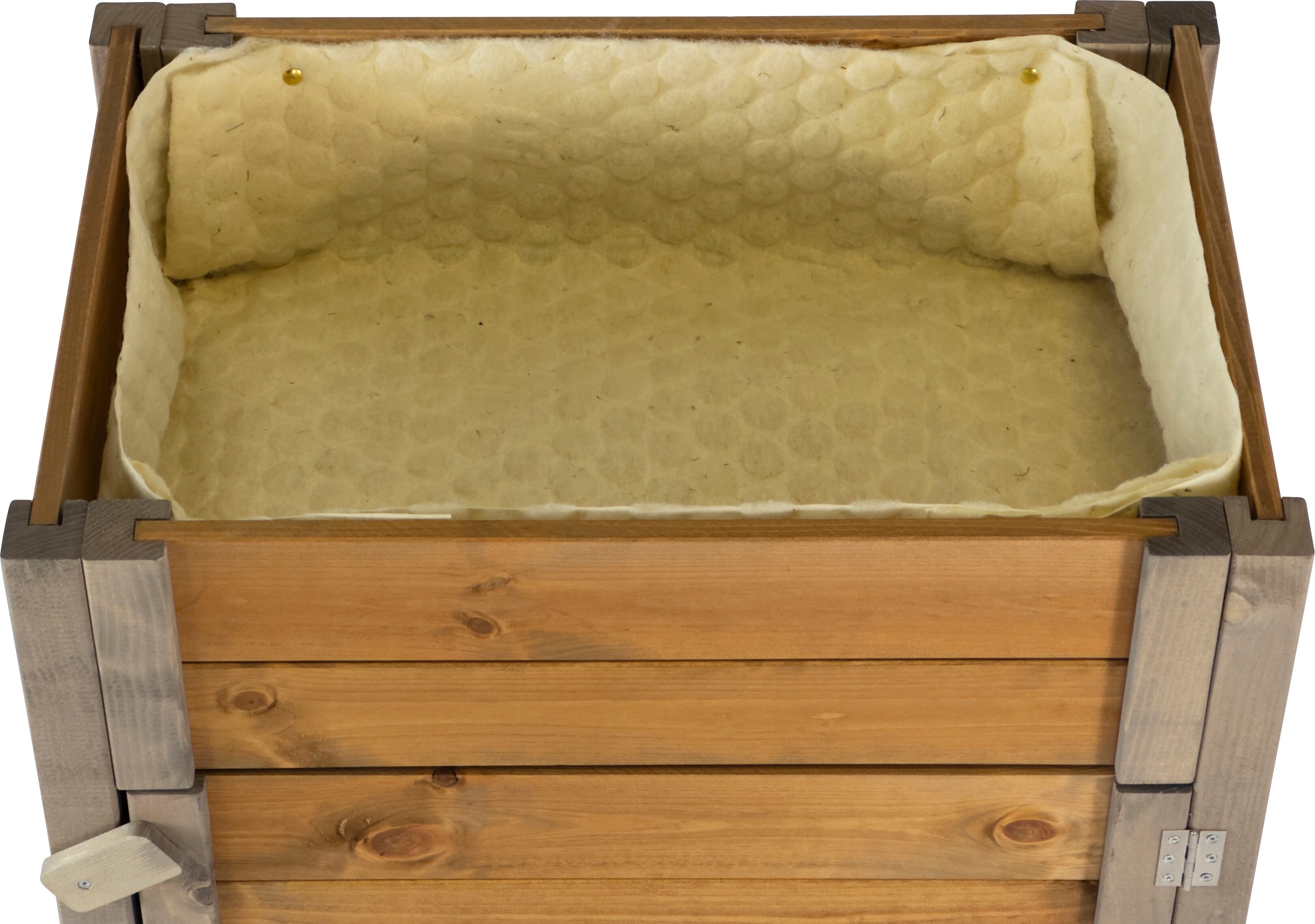 dobar Rollbarer Gartenschrank mit Wolle Abmessungen ca.: 60x40x62 cm natur Eckschutz