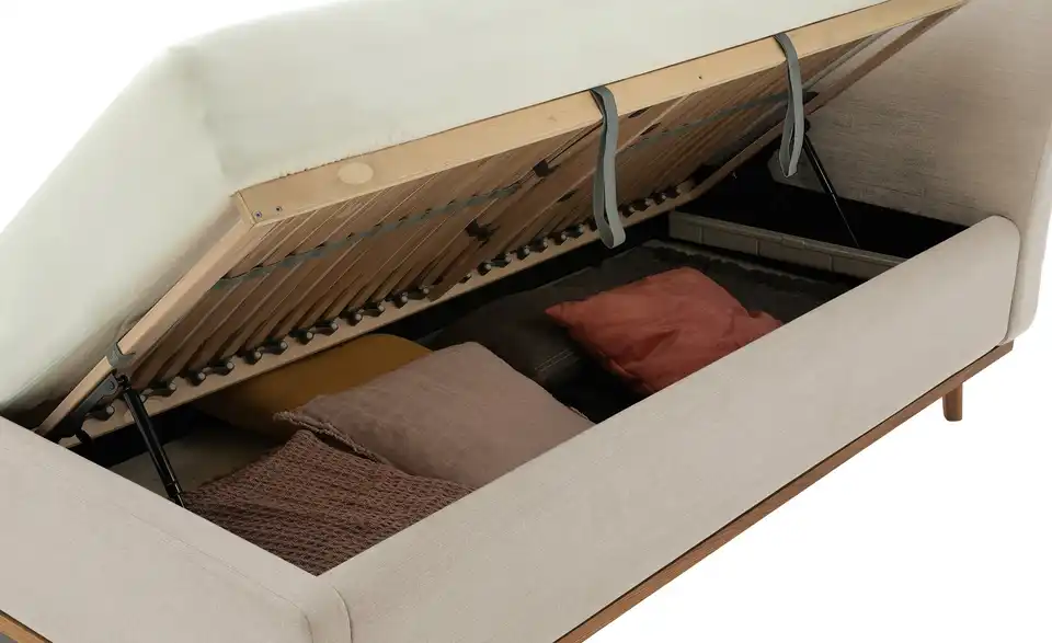 Polsterbettgestell Merla Beige 160 cm