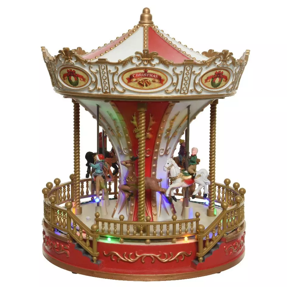 Carrousel lumineux et musical à piles D'antan
