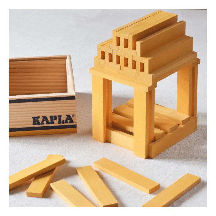Kapla Coffret couleur - 40 planchettes | Jaune