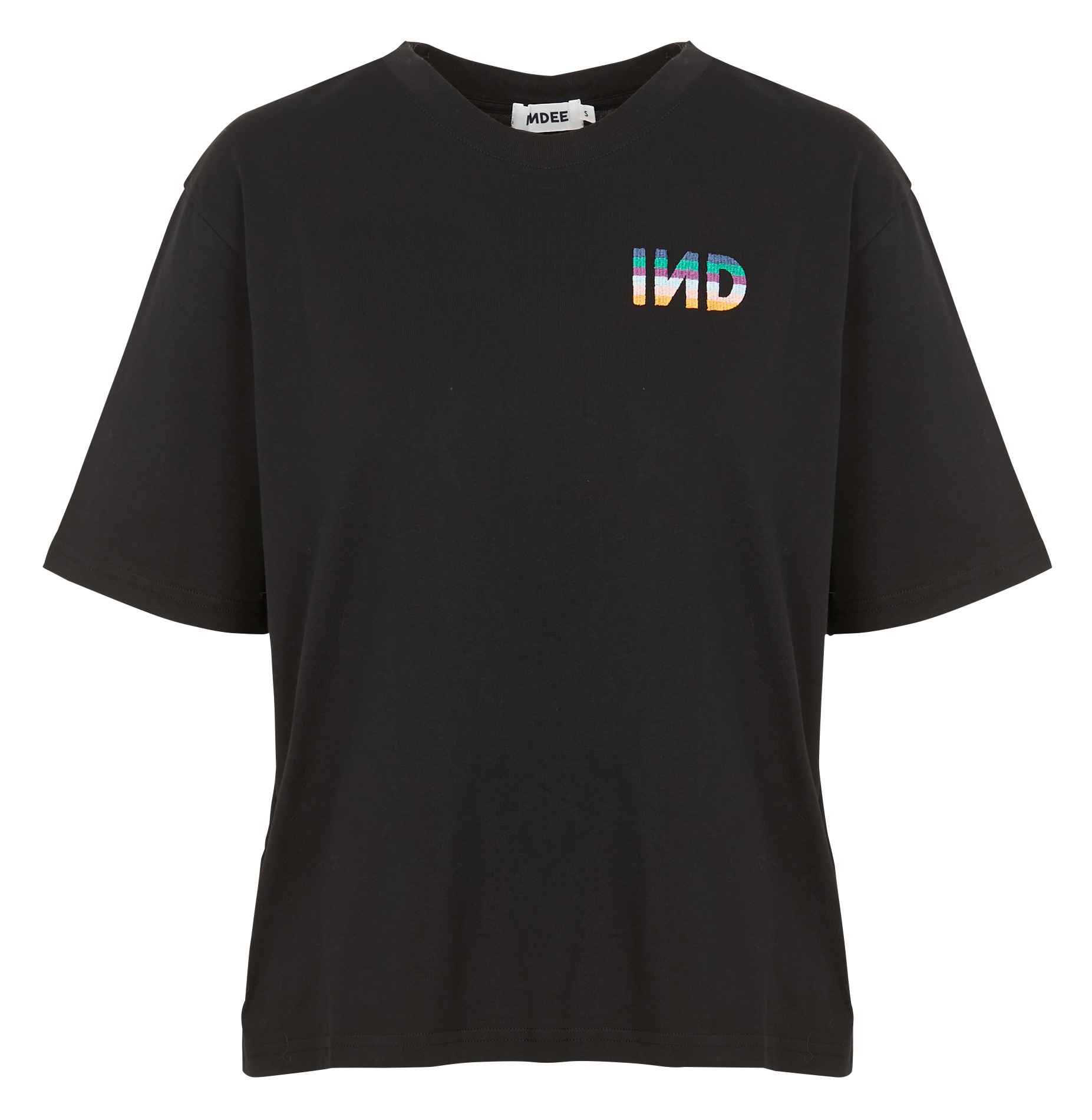 OTIS - Tee-shirt col rond brodé en coton | Noir