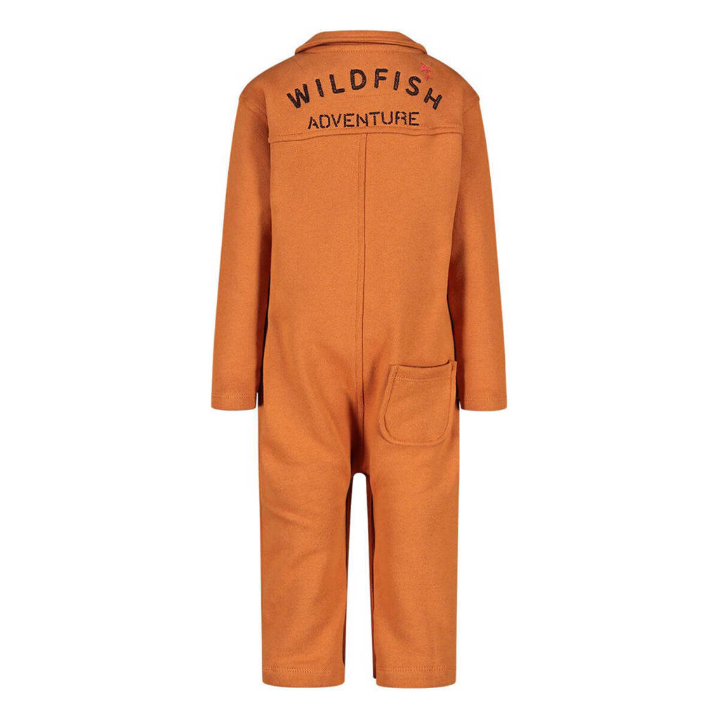 Wildfish jumpsuit van katoen oranjebruin