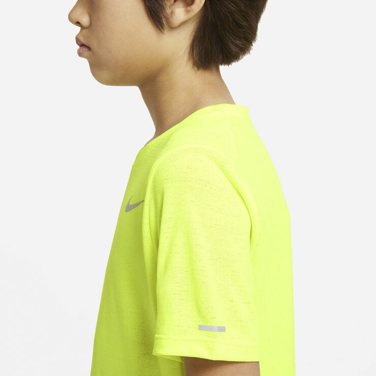 Nike Dri Fit Miler Traenings T Shirt Gul