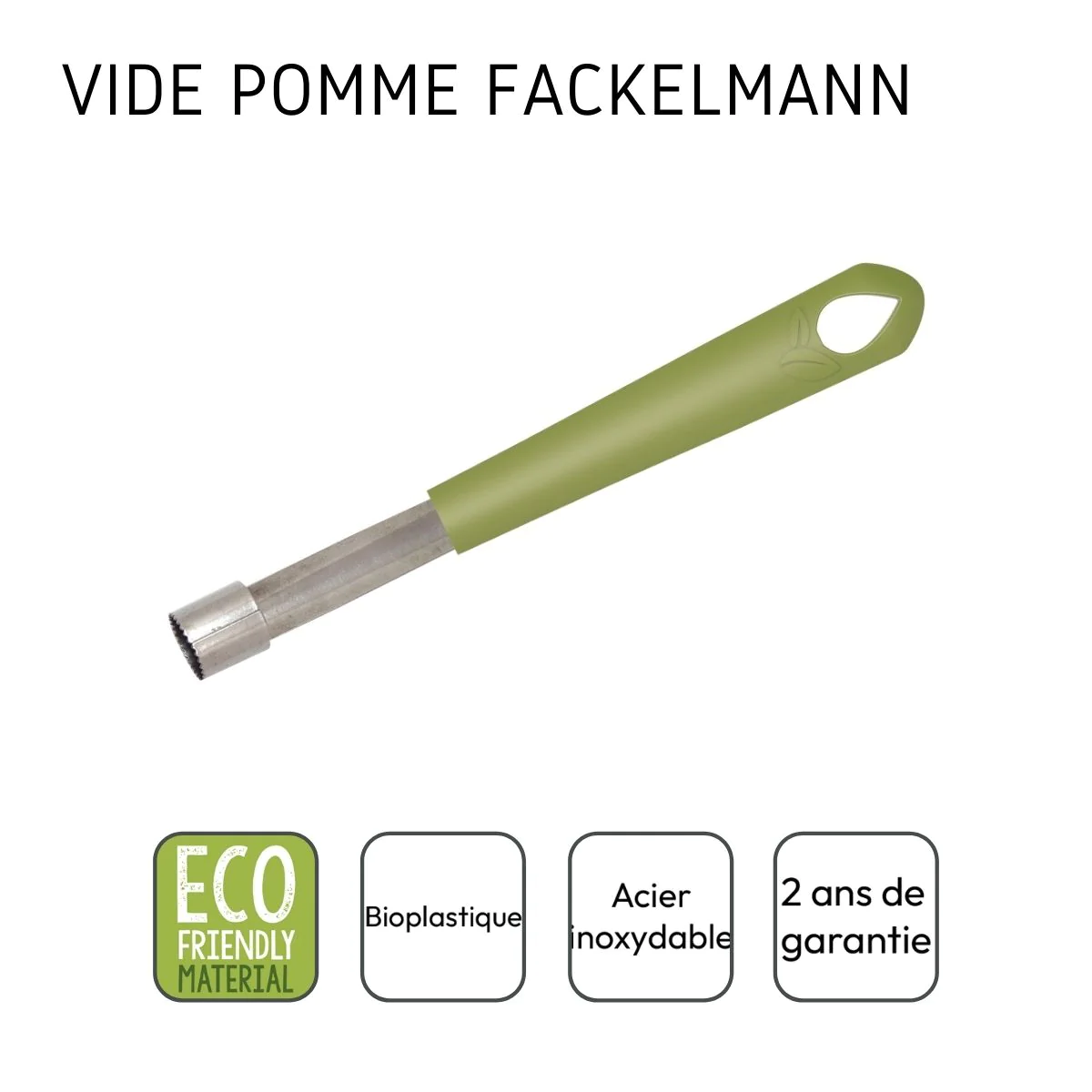 Vide pomme plastique biosourcé Gamme Zéro Fackelmann