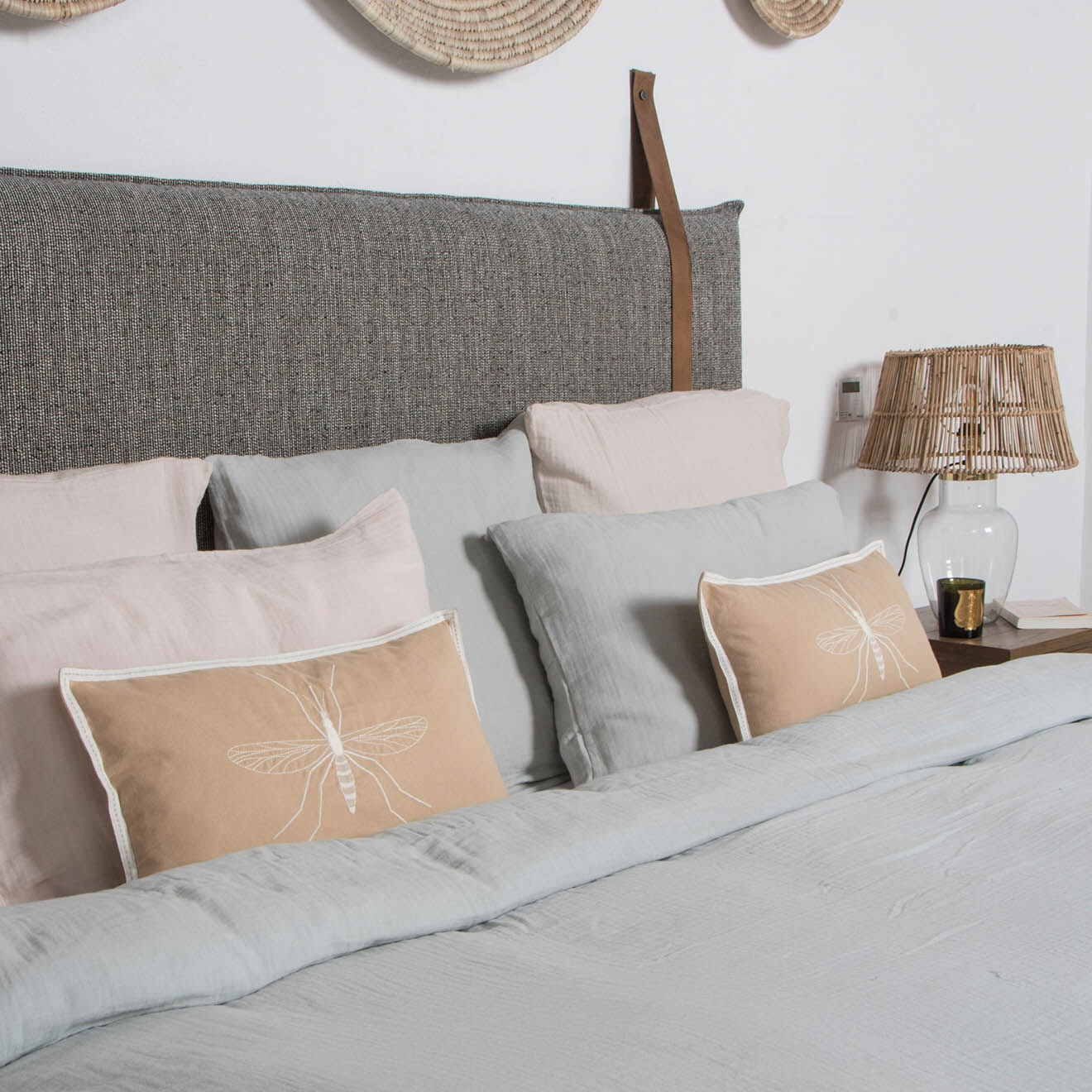 Febronie Home Taie d'oreiller 100% Gaze de Coton Clara perle