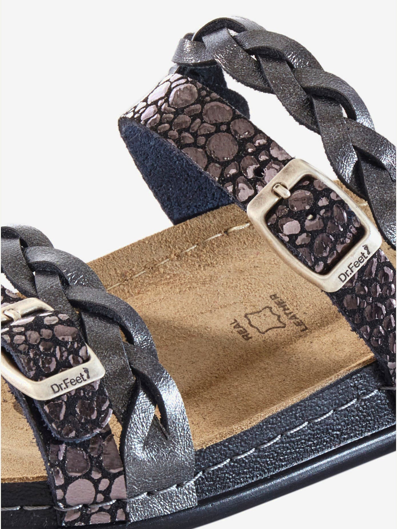 Mules dessus cuir vachette véritable