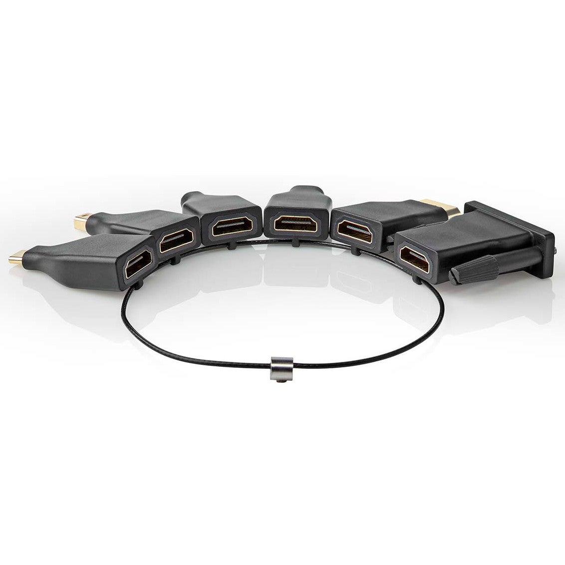 Nedis CCGB34999BK HDMI™-Adapterring (6 verschillende HDMI-adapters)