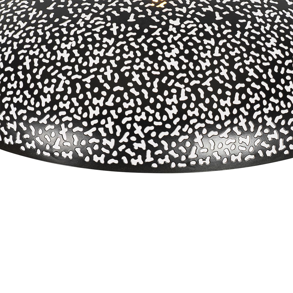 Oosterse hanglamp zwart met goud 60 cm - Japke
