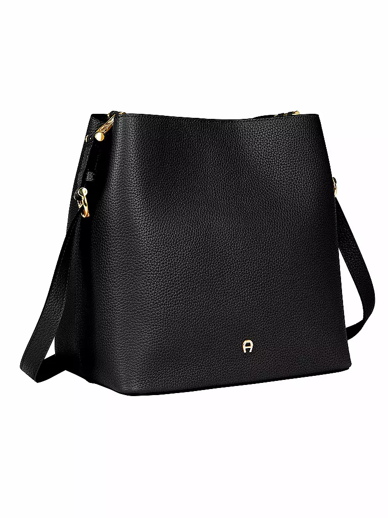 AIGNER Ledertasche - Bucket Bag DELIA Medium schwarz