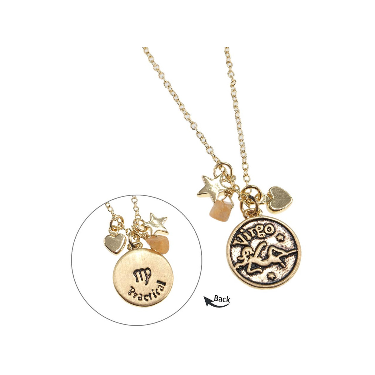 Collier laiton dore vierge