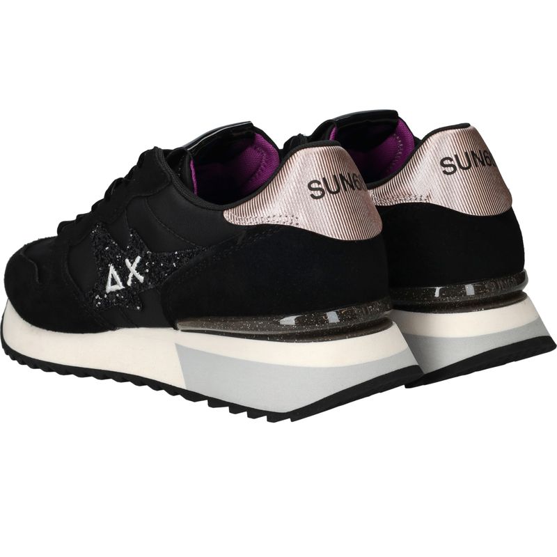 SUN68 Stargirl glitter logo Sneakers Zwart Dames