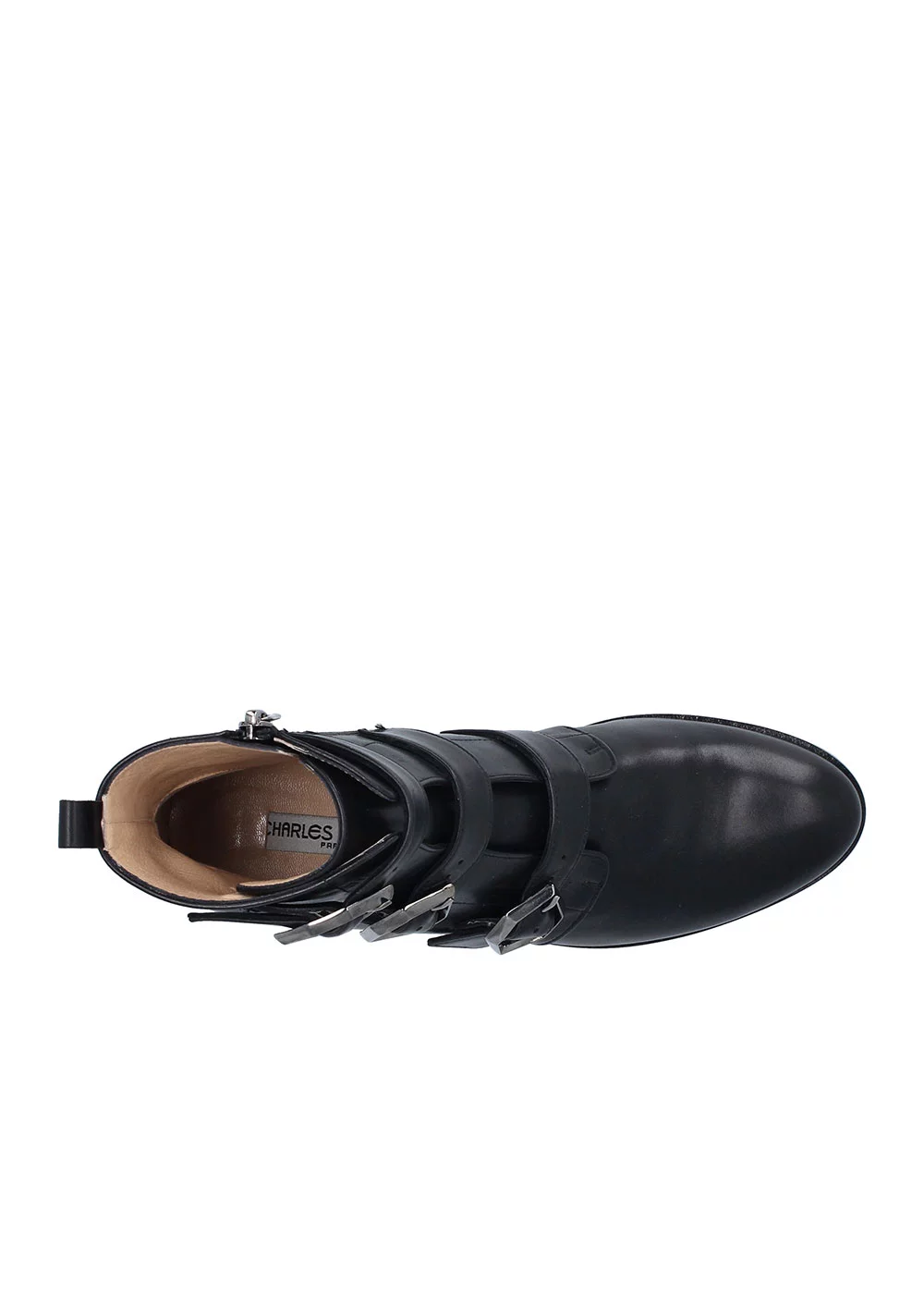 BOOTS SABLIERE CUIR NOIR