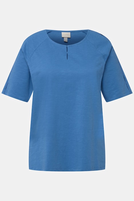 T-Shirt, Cut-Out, Rundhals, Halbarm, Biobaumwolle