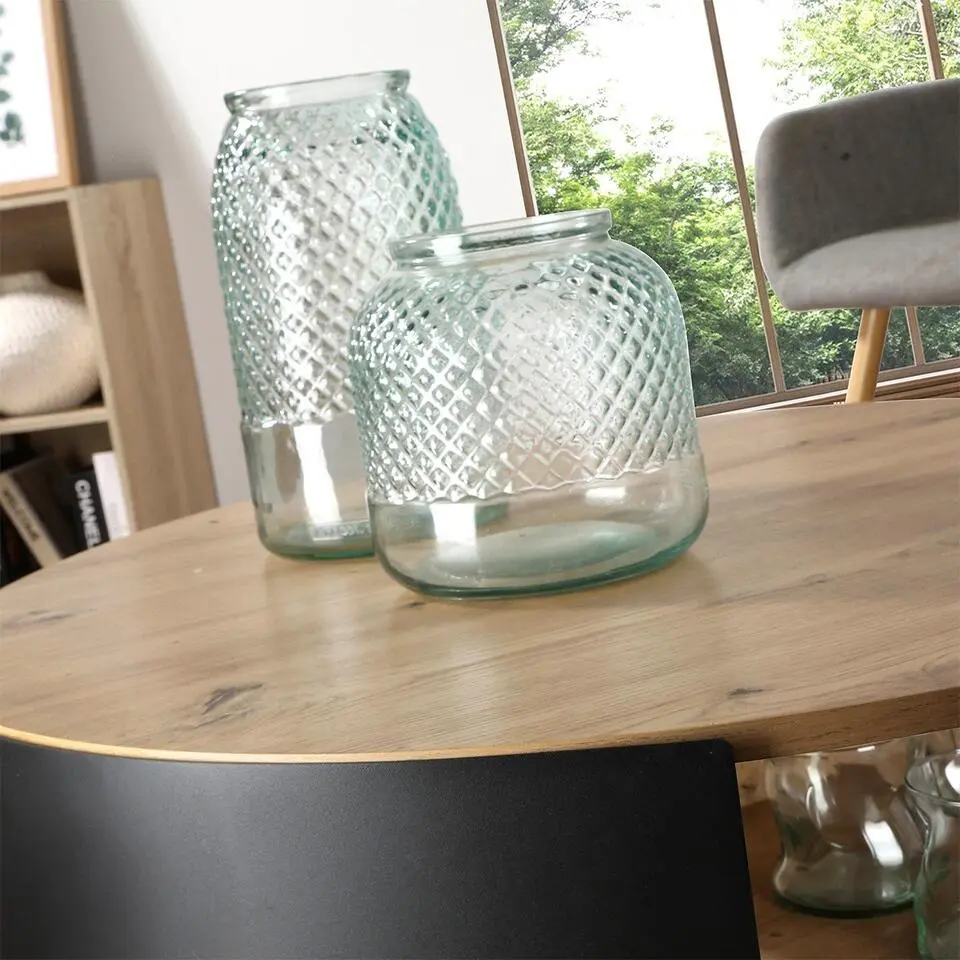 CALICOSY - Salontafel EKLO - Eik - 39x80x80 cm