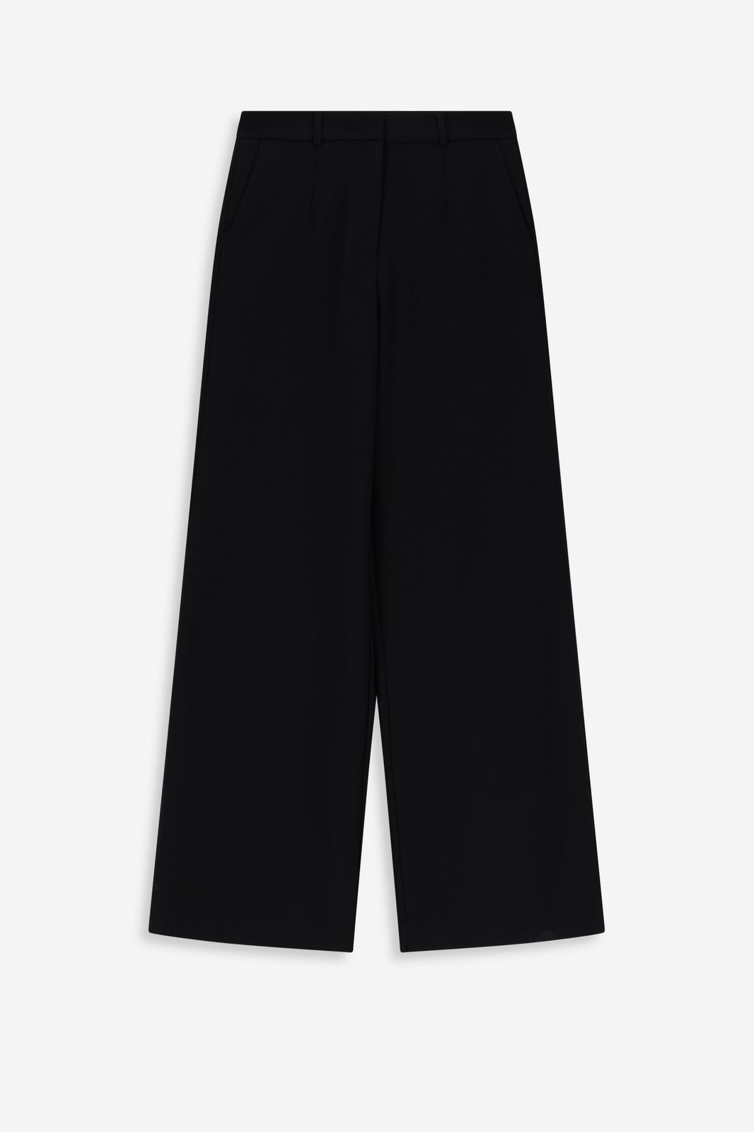Donkerbruine wide leg pantalon