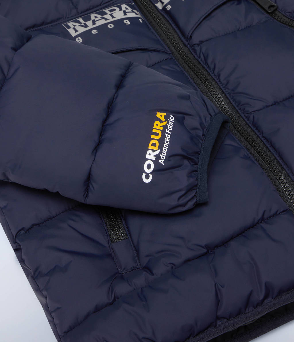 Napapijri gewatteerde winterjas met logo blauw