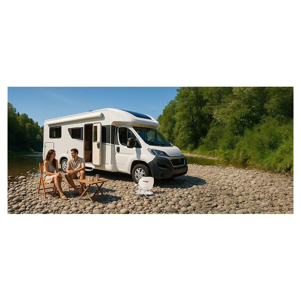 Camping First Satmex mobil 3 volautomatische schotel - Grey