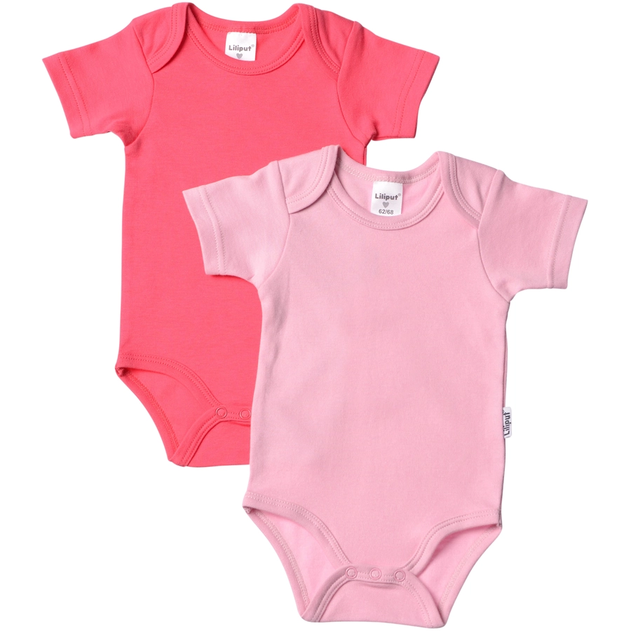 Liliput Kurzarmbody 2er-Set rosahimbeere