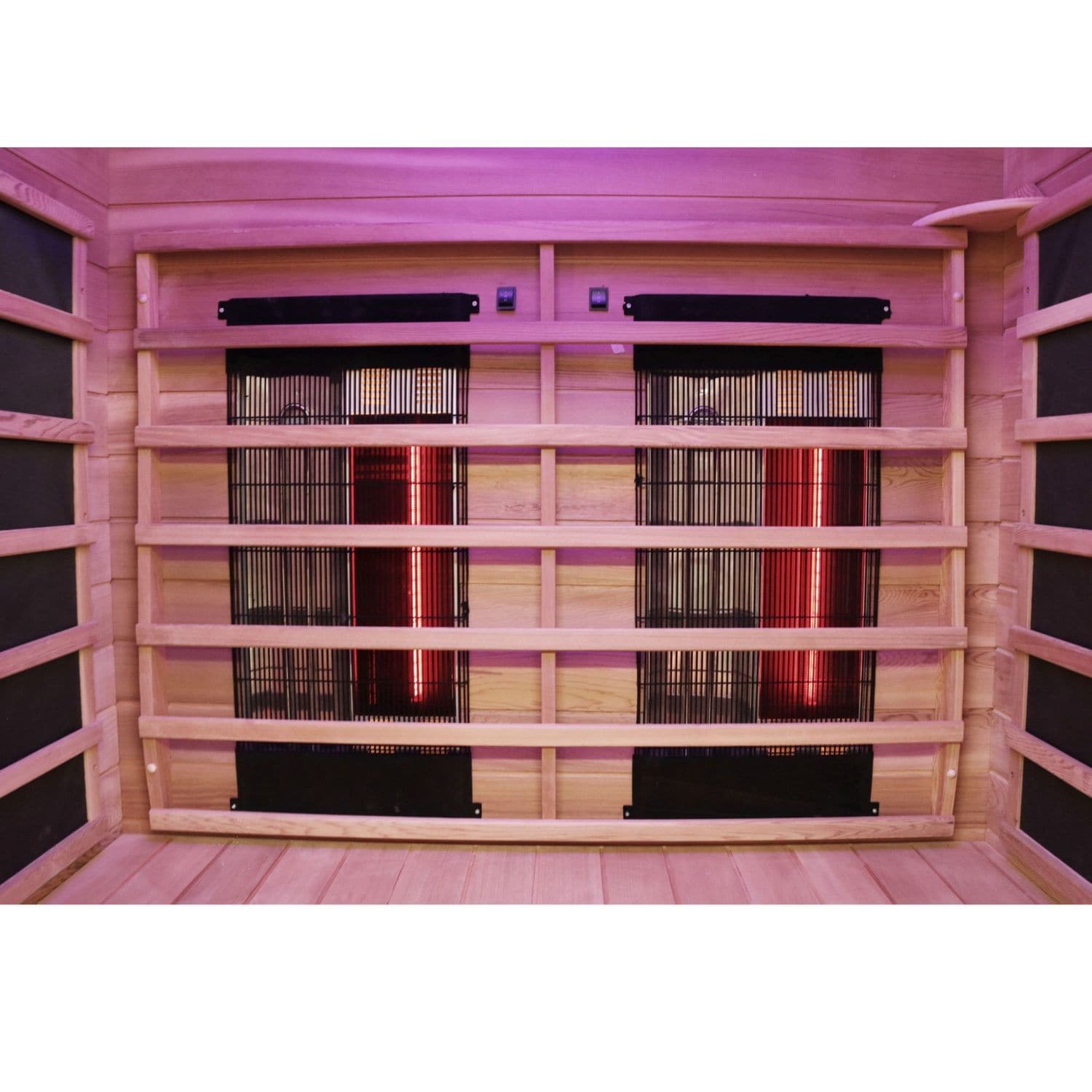 Dewello® Infrarotkabine Infrarotsauna PIERSON PRO 135cm x 105cm Hemlock-Zeder inkl. DUO Strahler, Vollspektrumstrahler, Bodenstrahler