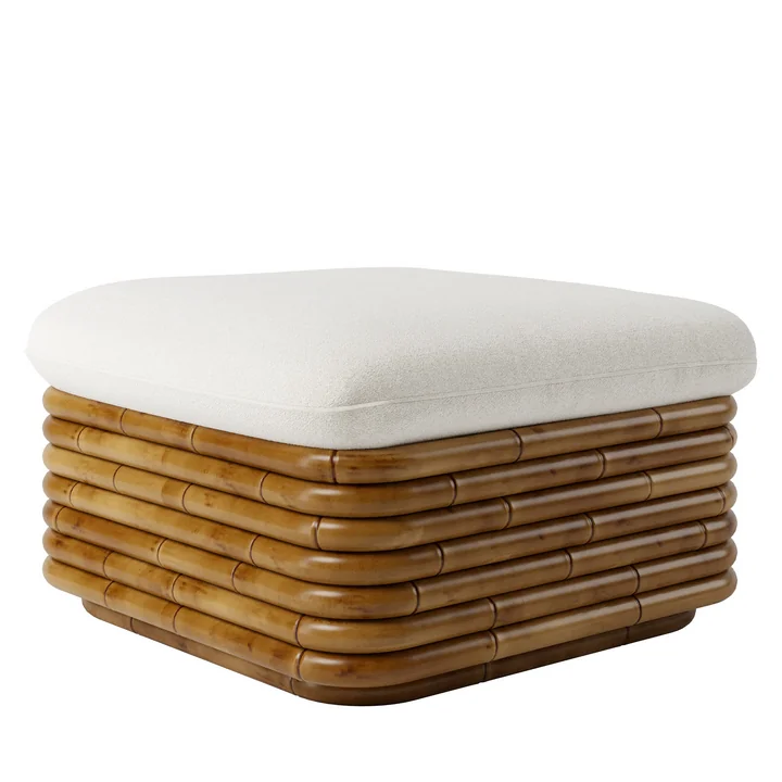 Gubi - Bohemian 72 Outdoor Ottoman, Dedar (002, Standard)