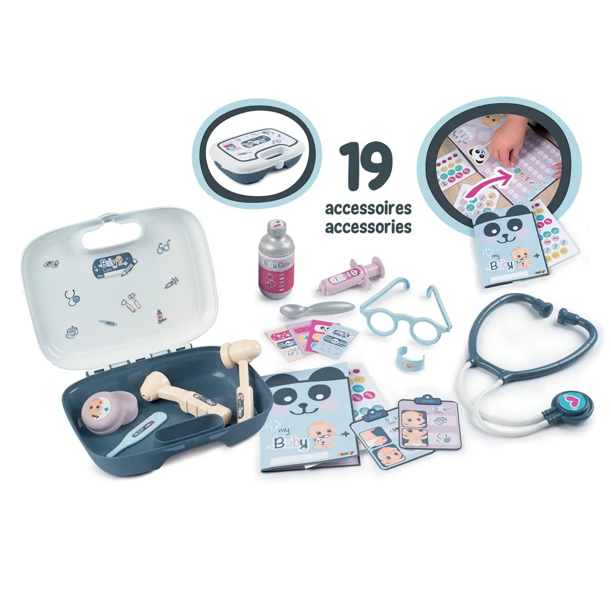 Smoby Jouet Mallette de Médecin Soins Bébé