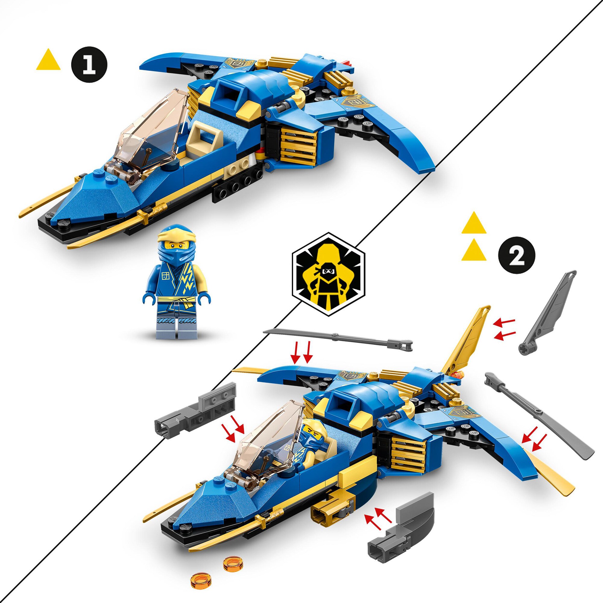 LEGO Konstruktionsspielzeug Ninjago Jays Donner-Jet EVO