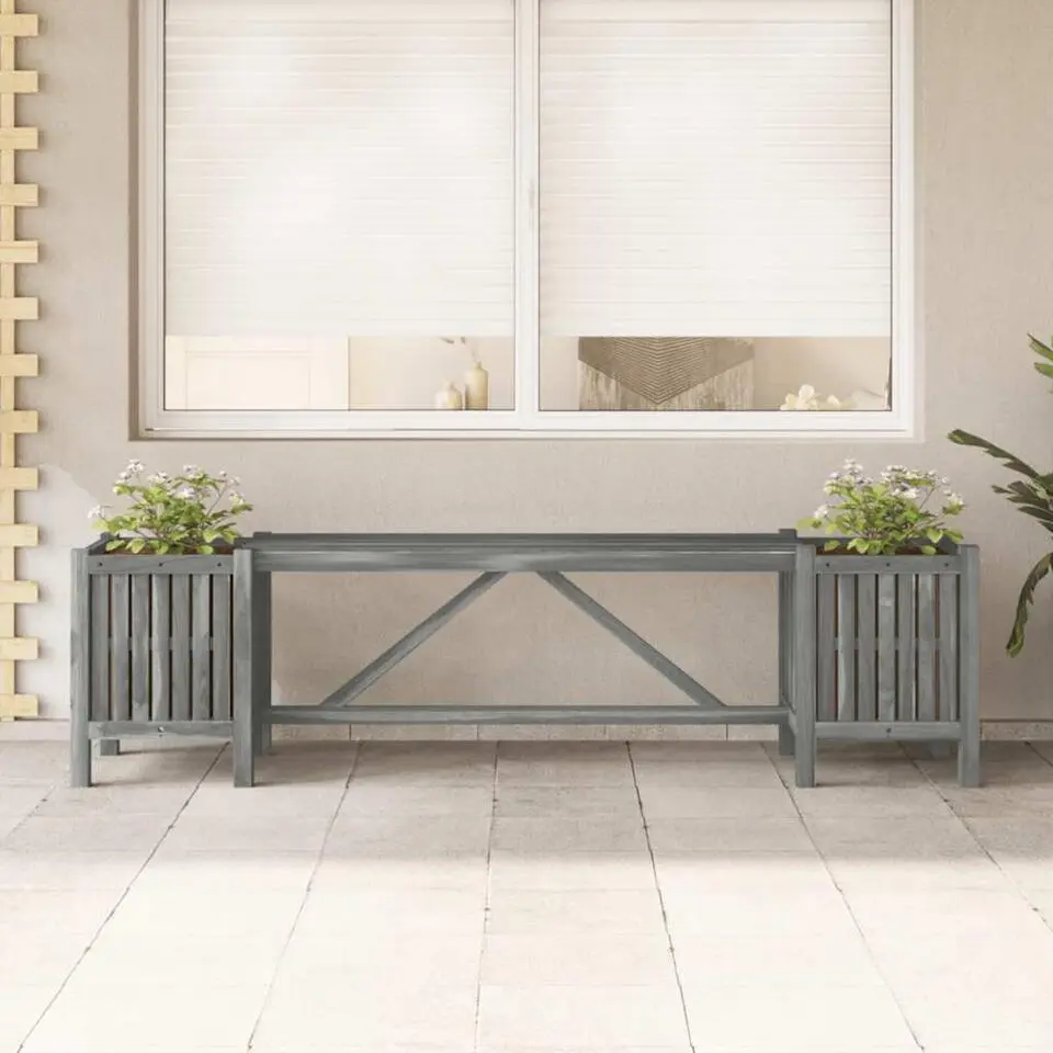 vidaXL - Tuinbank - Grijs - Acaciahout - 150 x 30 x 40 cm