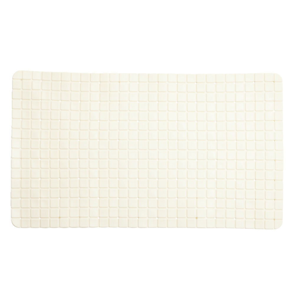 Tapis de douche antidérapant plastique noir 38x68cm