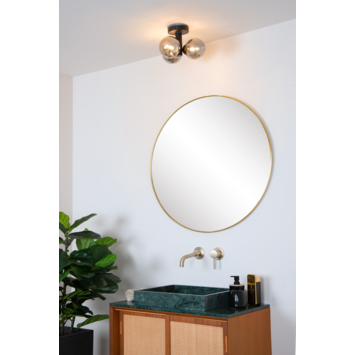 Lucide TRUDY plafonnière badkamer Ø 28 cm IP44 Zwart