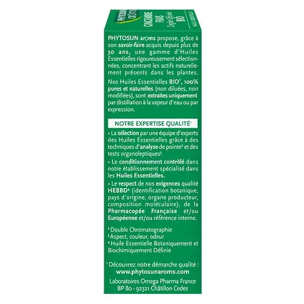 Phytosun Arôms Huile Essentielle Gingembre Frais Bio 5ml