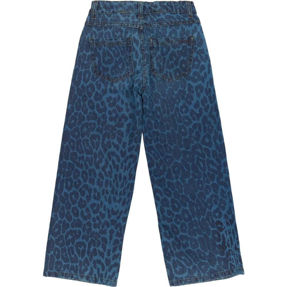 Køb The New Medium Blue Denim AOP TNPrima Wide Jeans