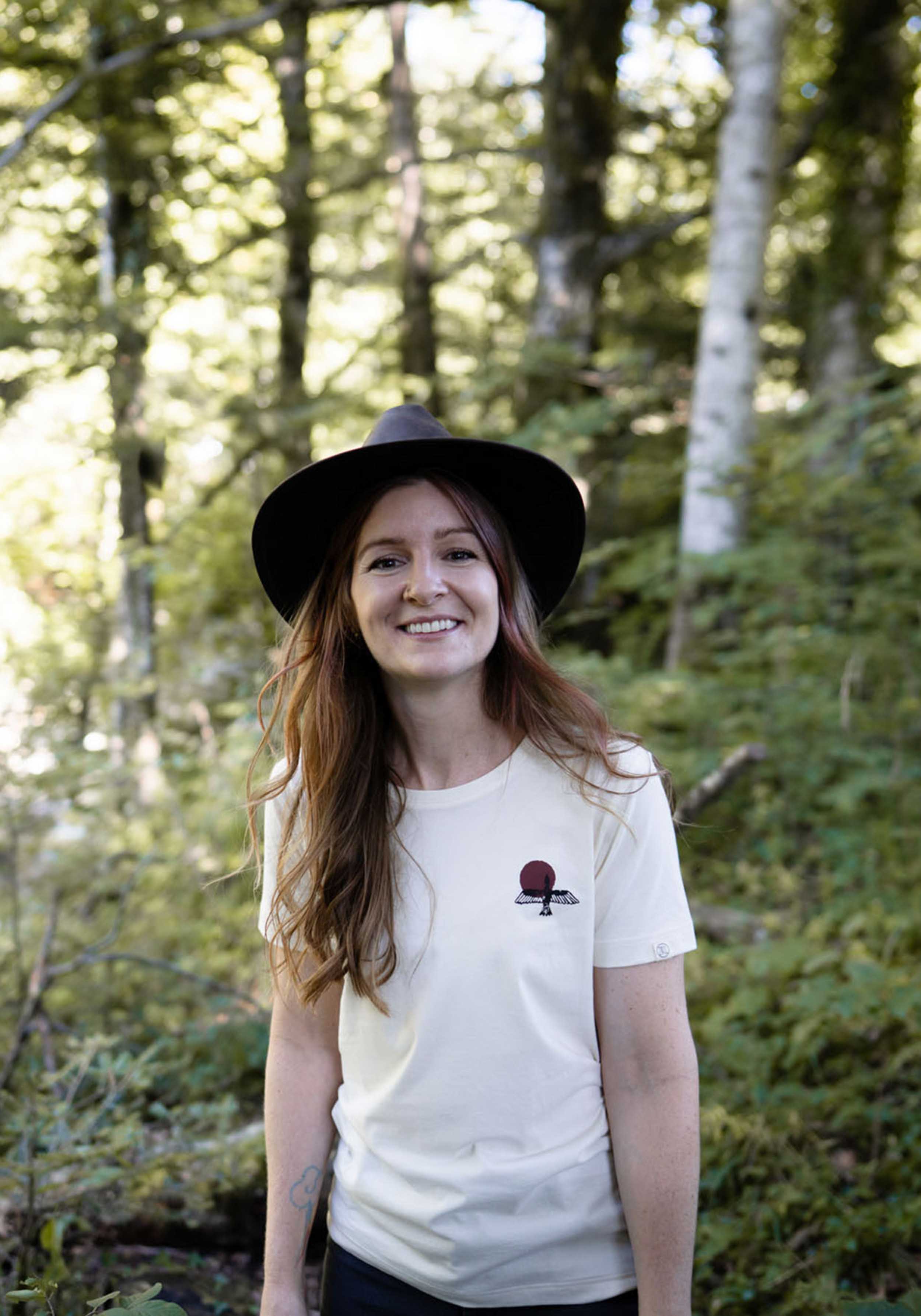 WE ARE ZRCL Damen-T-Shirt Bird Luisa Natural