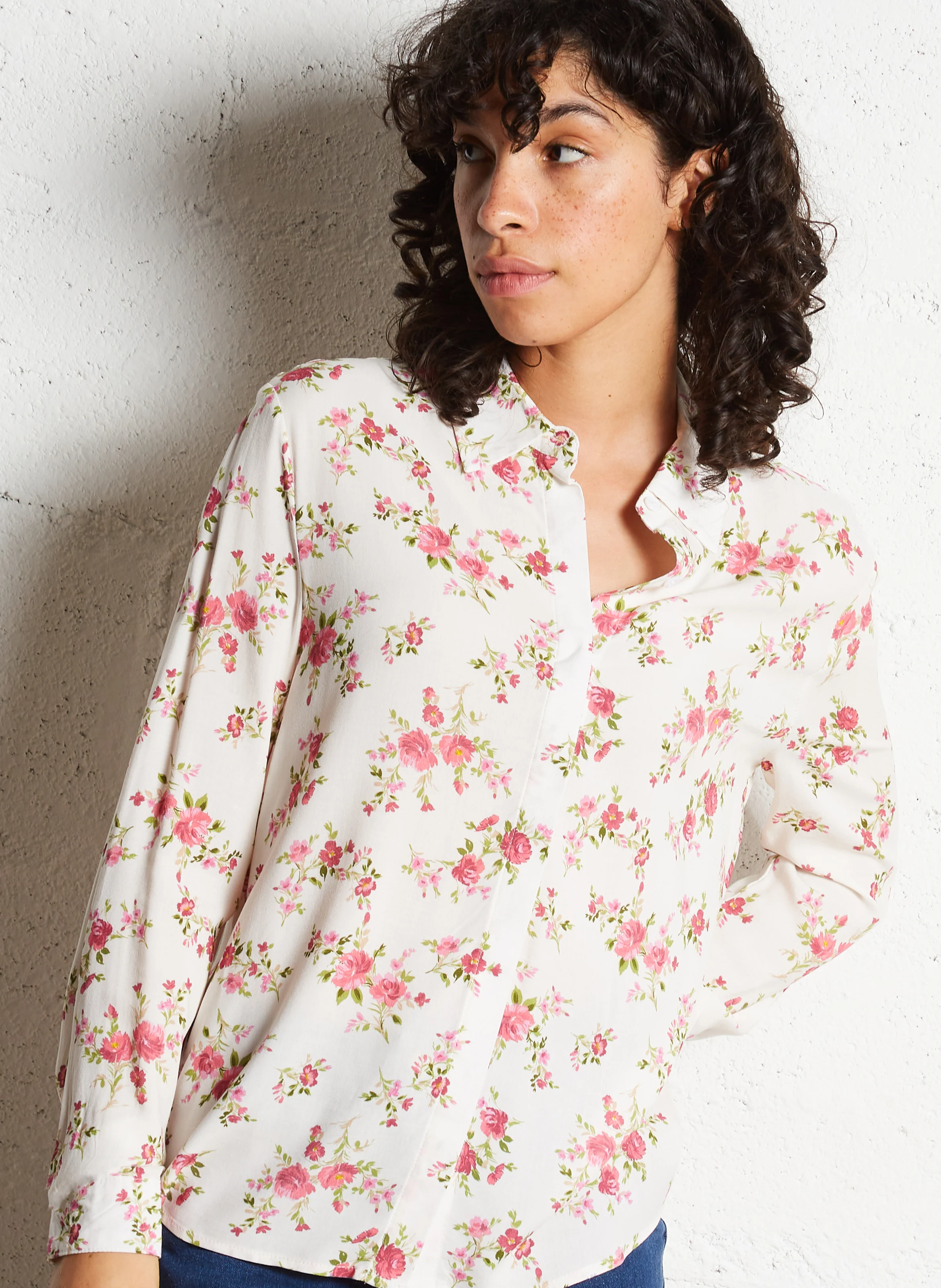 COSIE - Chemise droite à col classique | Blanc