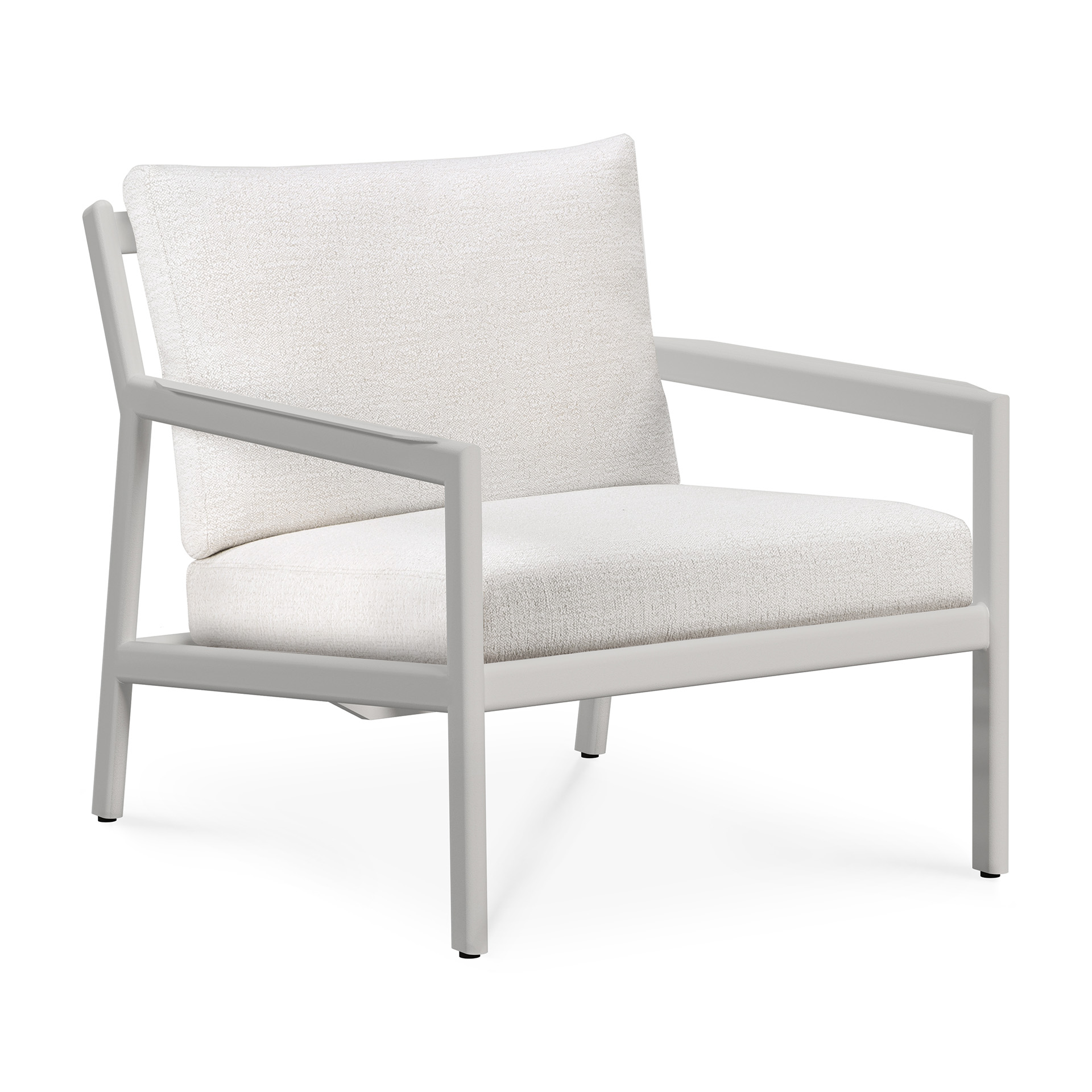 Jack loungestoel - wit aluminium - compleet - off white kussens