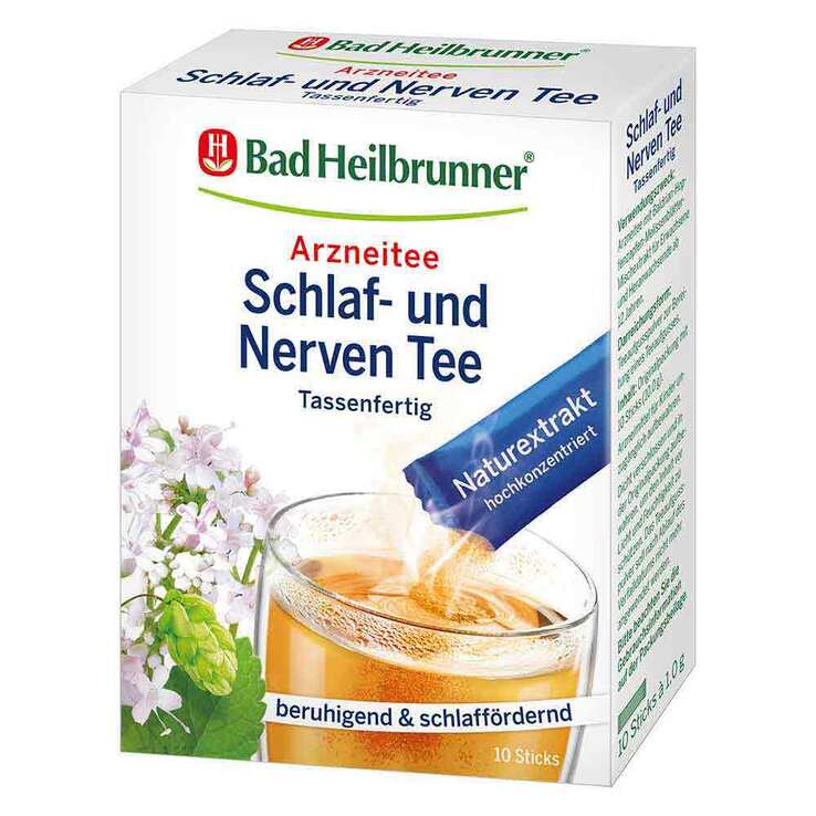 Bad Heilbrunner Schlaf- und Nerven Tee tassenfertig, 10X1.0 g