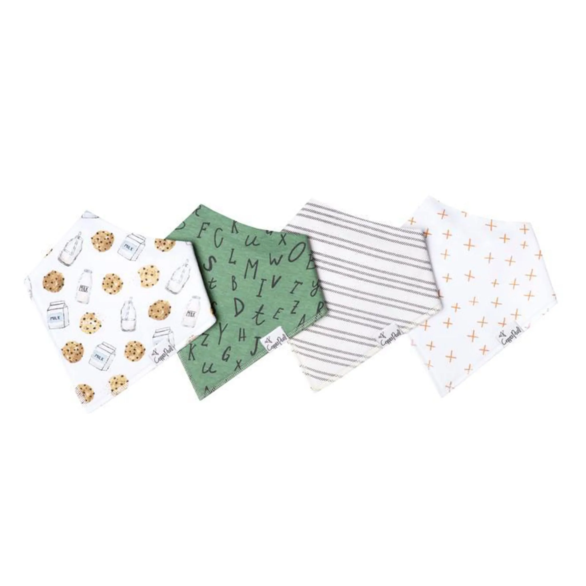 Copper Pearl Bavoirs Paquet de 4 - Biscuits et Lait
