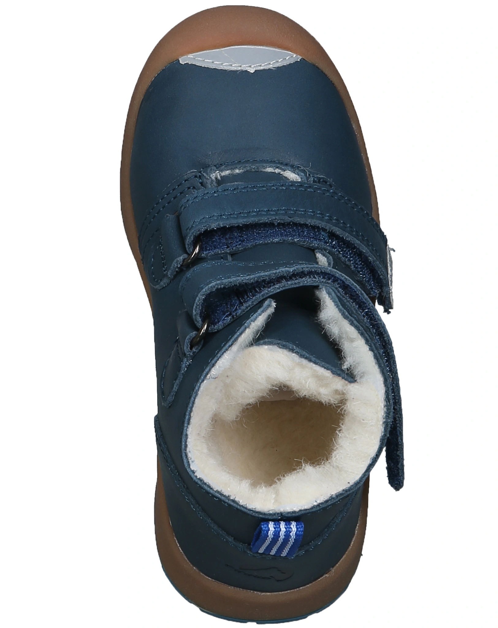 Leder-Klettboots TASSU in navy/seaport