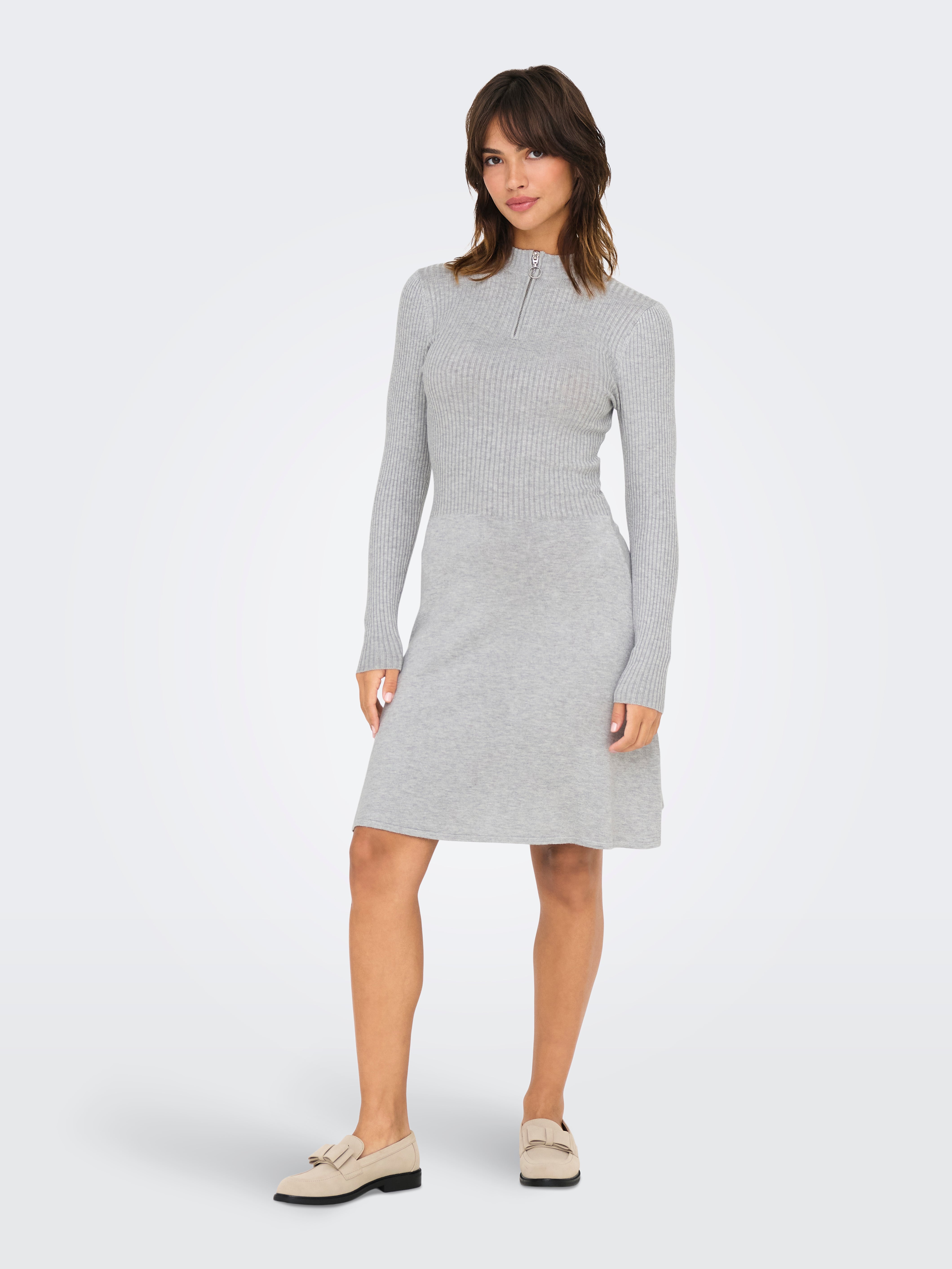 ONLDEE Kurzes Kleid Light Grey Melange