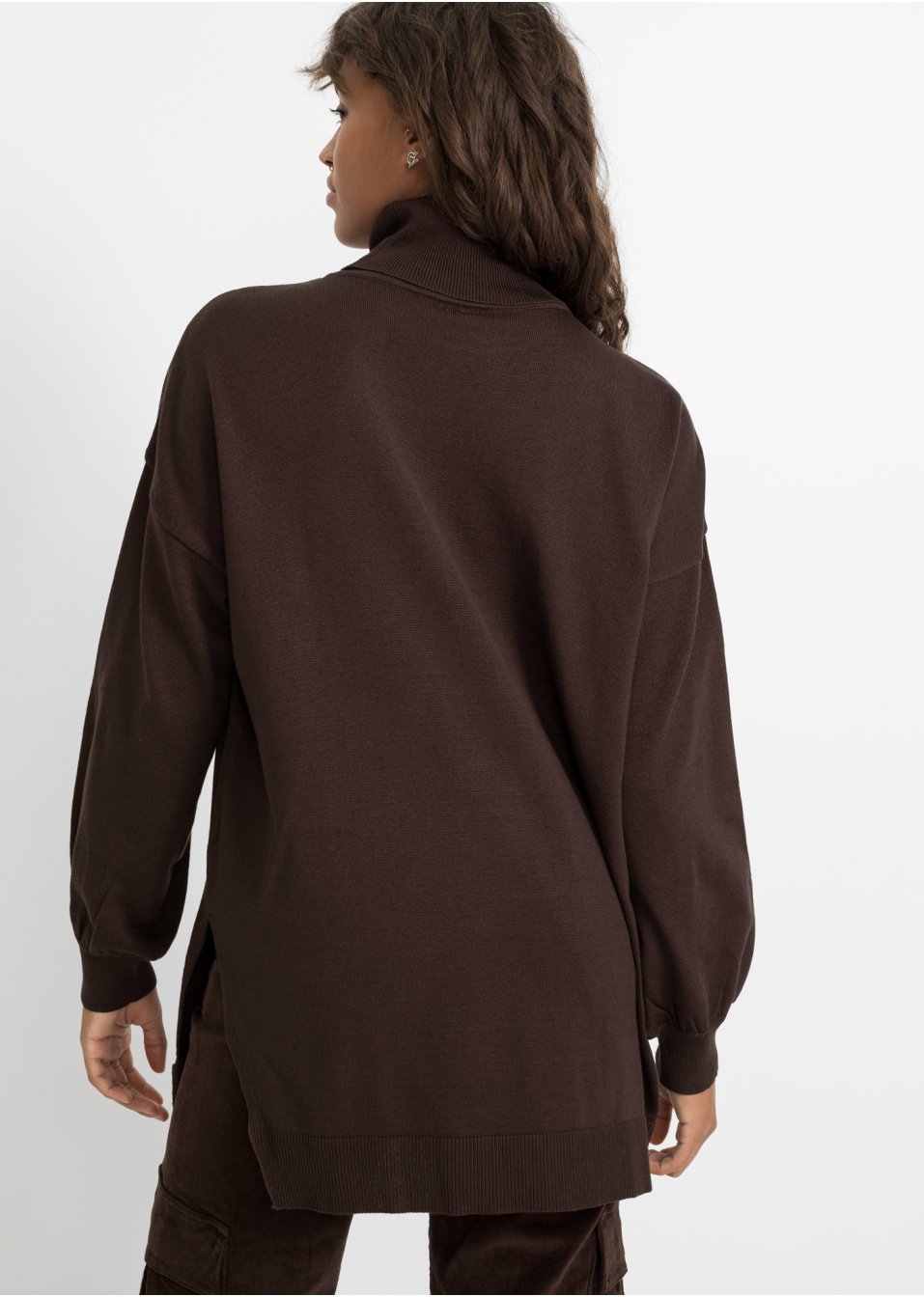 Pull long à col roulé